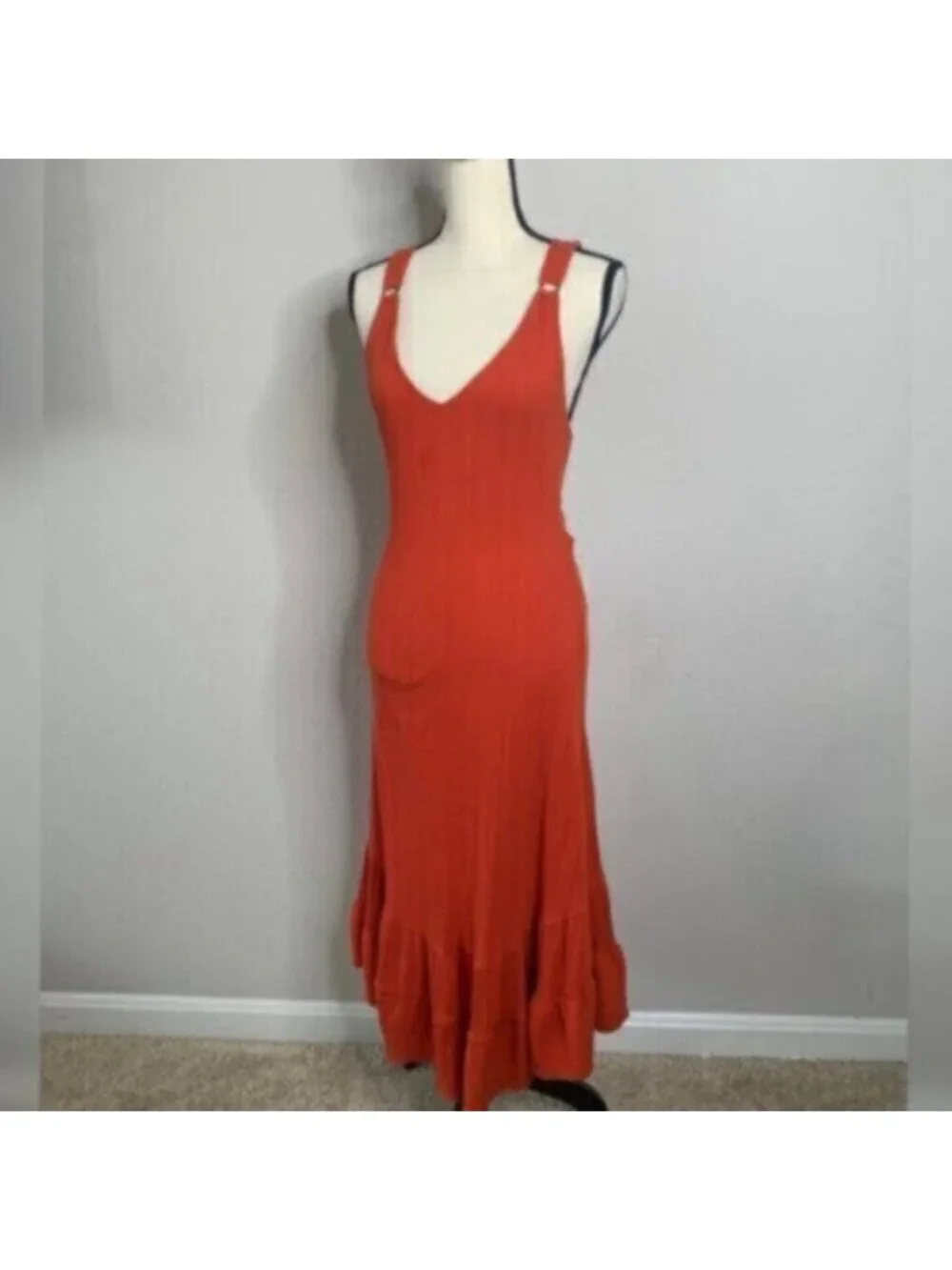 Free People Into You Orange Midi/Maxi Dress - Picture 8 of 14